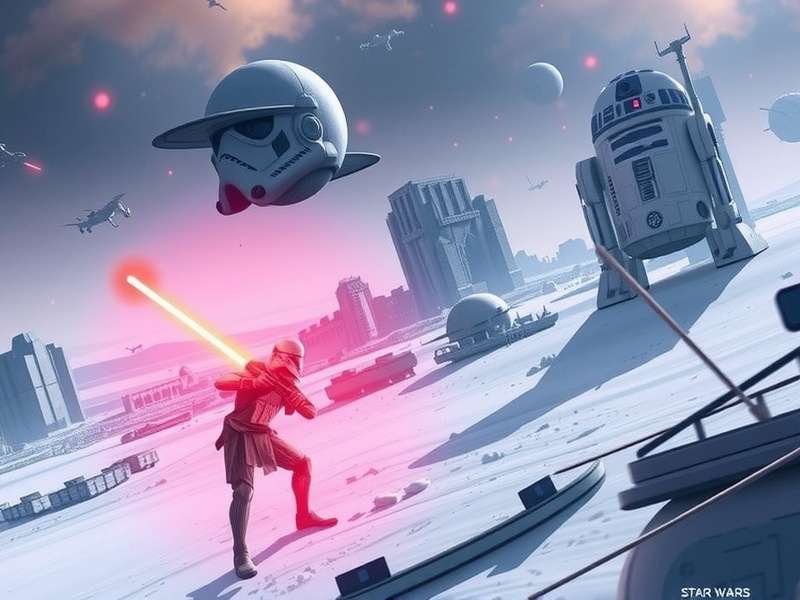 Star Wars Game hero image showing a Jedi overlooking a vast alien landscape