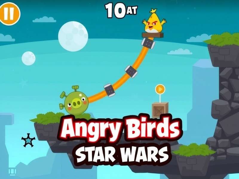 Collection of Star Wars games including Angry Birds on various devices