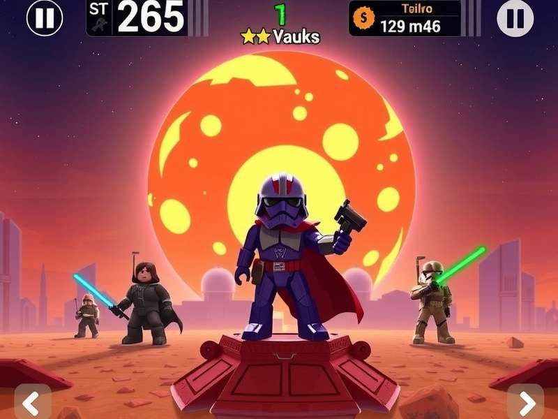 Screenshot of Star Wars Galaxy of Conflict showing a large space battle