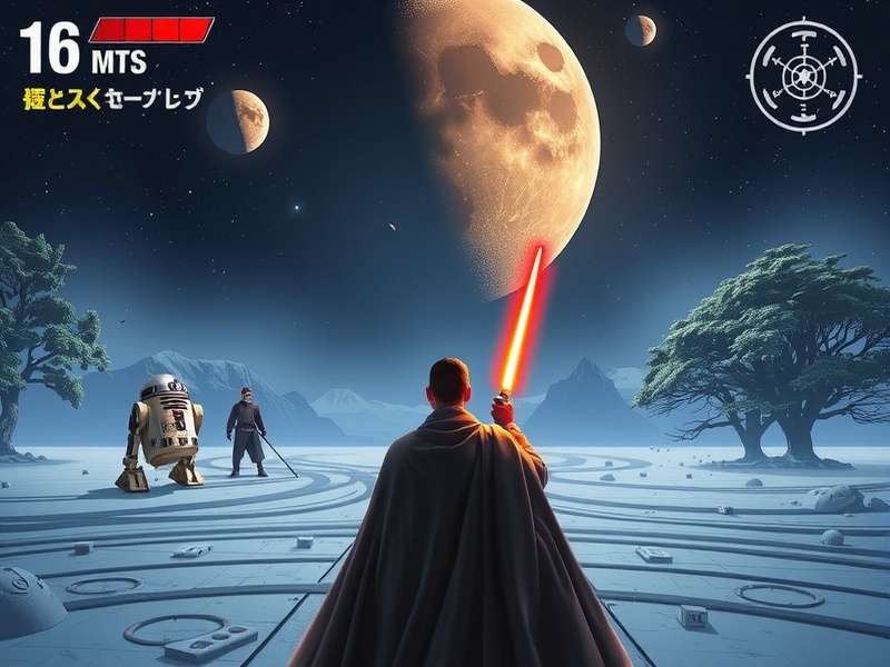 Collage of the best Star Wars mobile games showing gameplay from Galaxy of Heroes, Knights of the Old Republic, and Squadrons