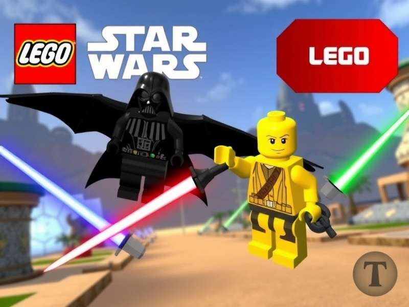 Lego Star Wars characters in a free online game scene