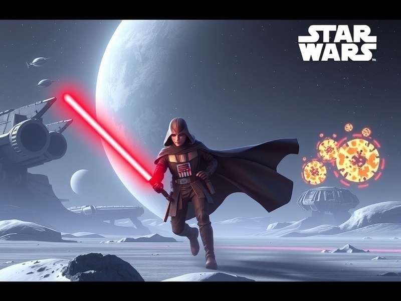 Xbox Series X console with Star Wars themed controller and lights