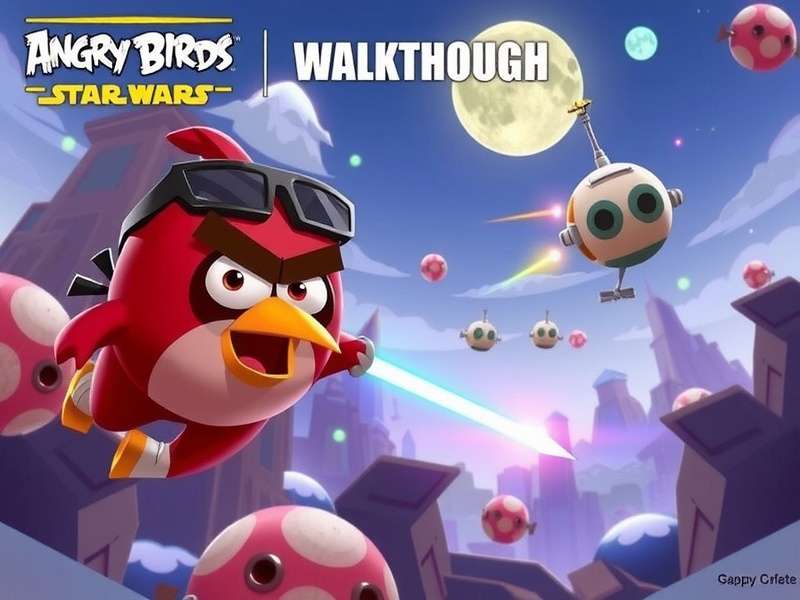 Geonosis arena level layout showing optimal bird trajectory paths