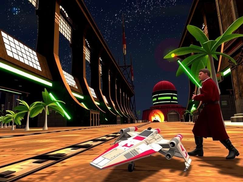 Star Wars PC 2000 Game Cover Art and In-Game Screenshot