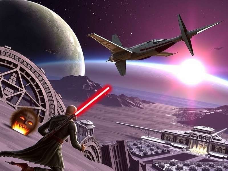 Classic Star Wars PC game screenshot showcasing space combat