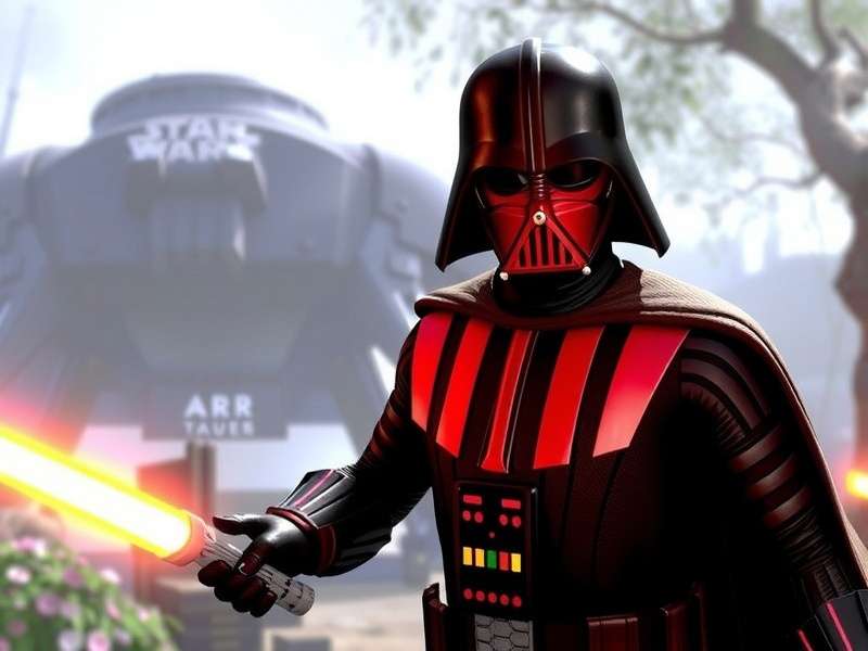 Star Wars Xbox Controller with lightsaber glow