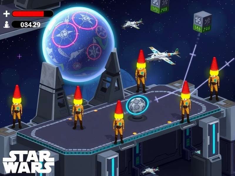 A collection of Star Wars video game covers and consoles