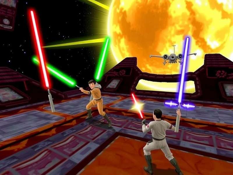 Star Wars Gamecube console with controller and Rogue Leader game