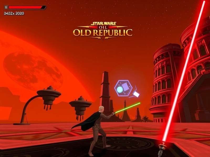 Epic battle in Star Wars Old Republic between Jedi and Sith