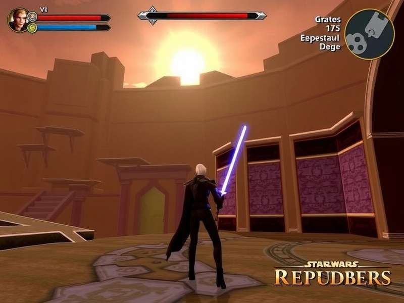 Concept art of a lightsaber duel in Fate of the Old Republic