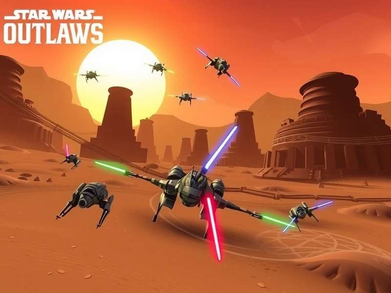 Kay Vess and Nix overlooking a busy Star Wars cityscape