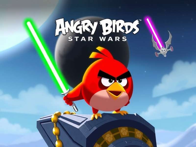 Zackscott playing Angry Birds Star Wars on a tablet, showcasing the Tatooine level