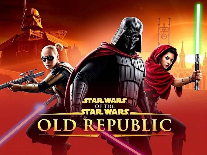 Concept art of a massive Star Wars fleet battle from The Old Republic era