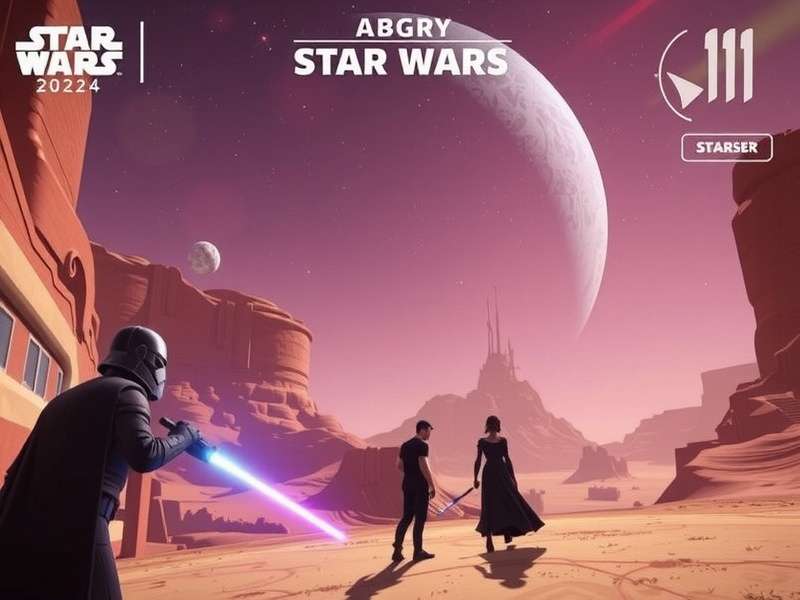 Star Wars Game 2024 Ps5 gameplay screenshot showing a Jedi with lightsaber on a neon planet