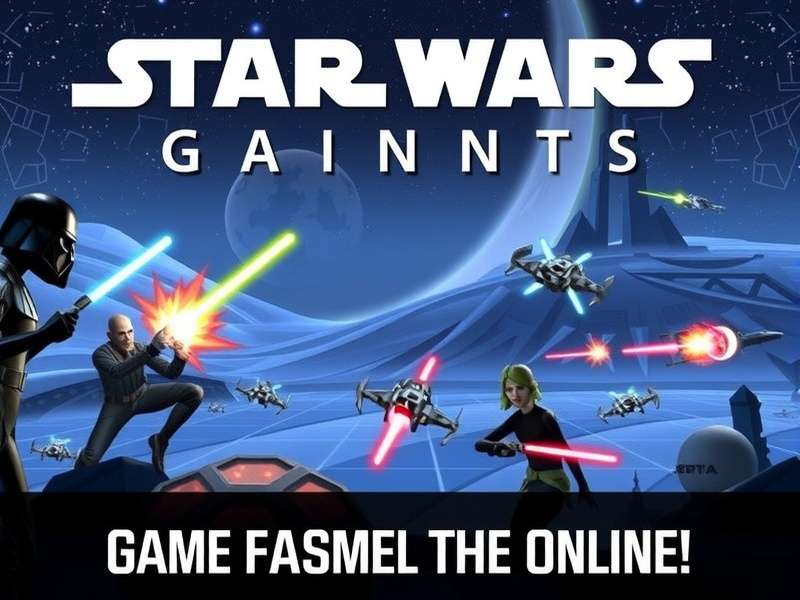 Star Wars online gaming experience featuring lightsabers and starships in a dark galaxy theme
