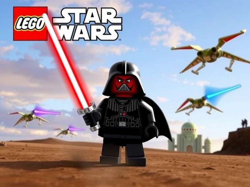 Lego Star Wars games online gameplay screenshot showing iconic characters and action