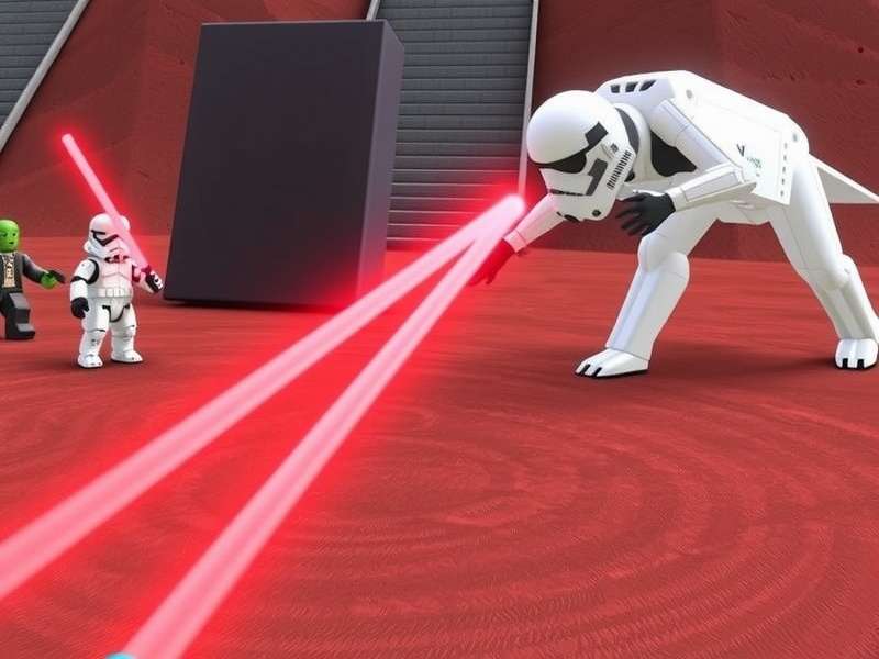 Star Wars games on Roblox: lightsaber battle in a custom arena