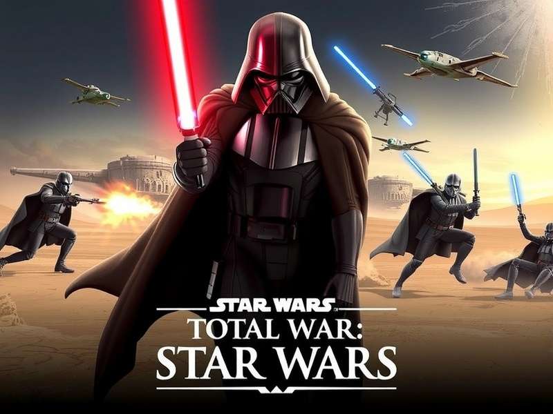 Total War Star Wars epic battle scene with Star Destroyers and ground troops