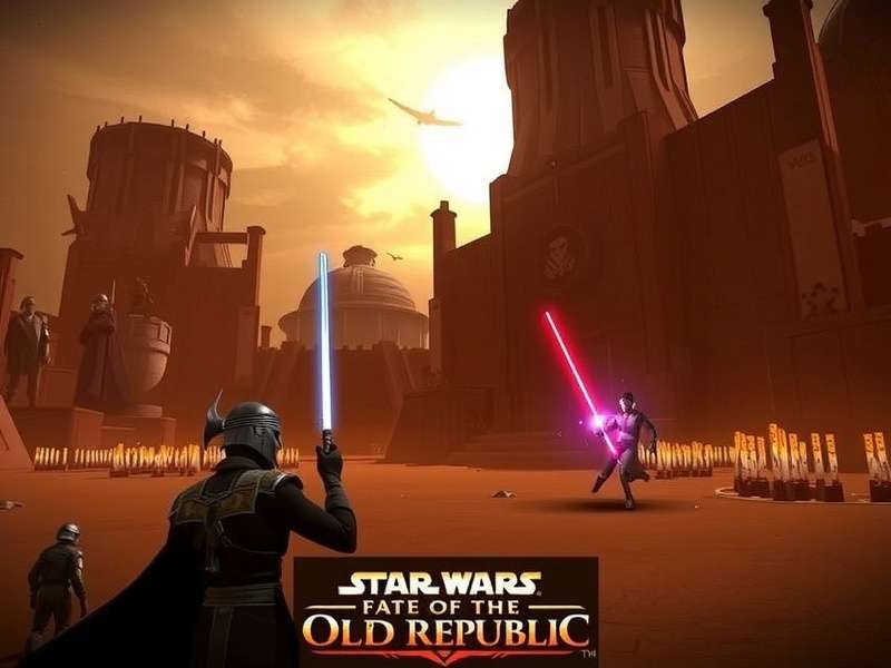 Star Wars Fate of the Old Republic key art featuring Jedi and Sith