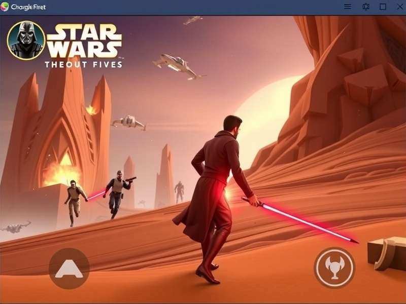 Star Wars gaming on a Chromebook device in a Indian setting